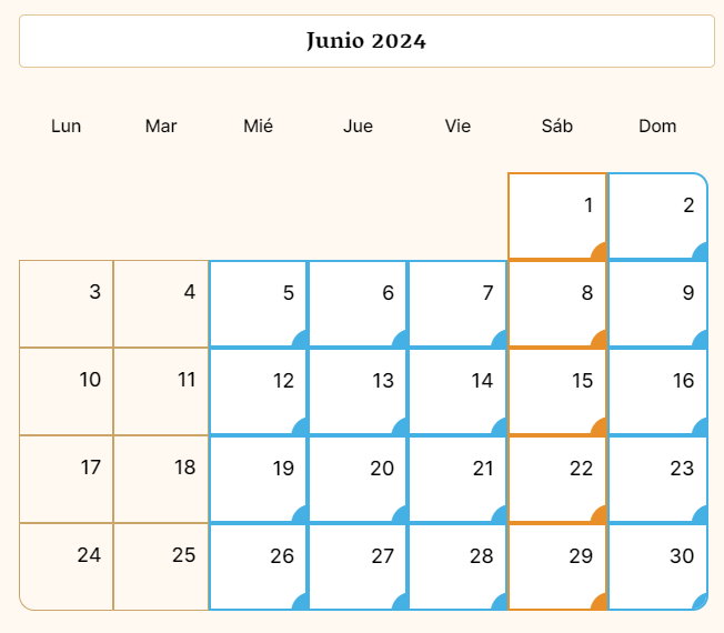 Calendario Puy du Fou - Junio
